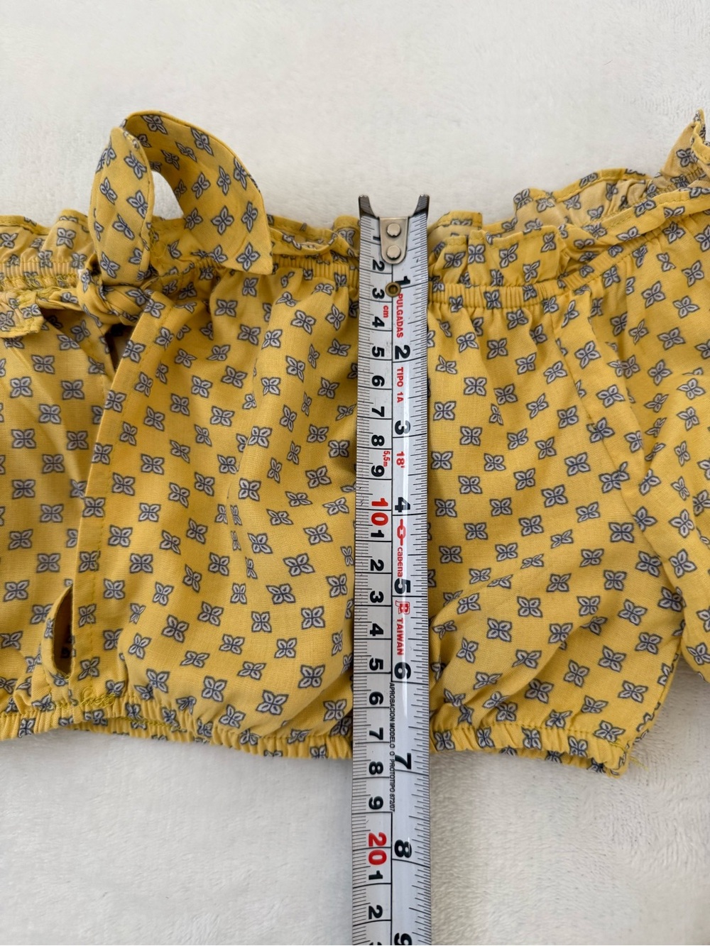 Emory Park Yellow Floral Two Piece Set Crop Top Wrap Skort Boho Small - Picture 11 of 12